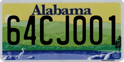 AL license plate 64CJ001