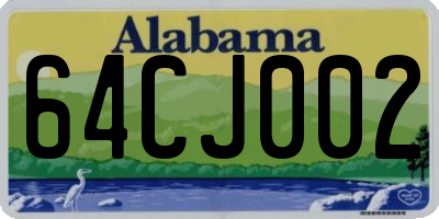 AL license plate 64CJ002