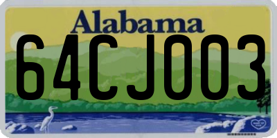 AL license plate 64CJ003