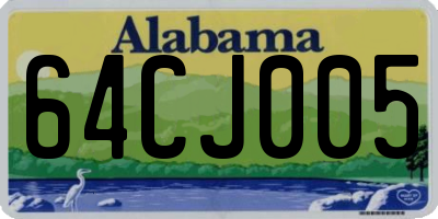 AL license plate 64CJ005