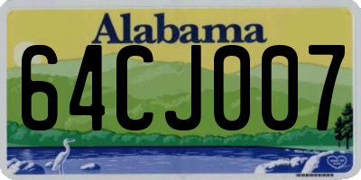 AL license plate 64CJ007