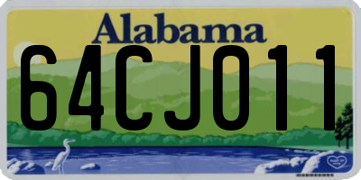 AL license plate 64CJ011