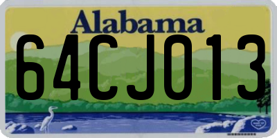 AL license plate 64CJ013