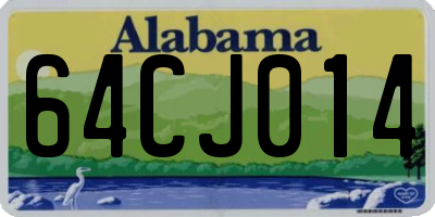 AL license plate 64CJ014