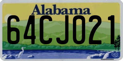 AL license plate 64CJ021