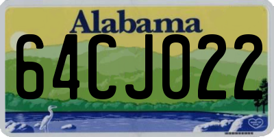AL license plate 64CJ022
