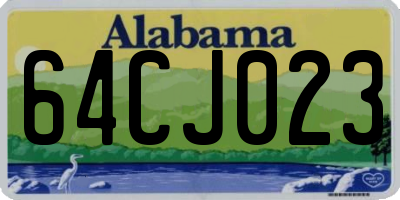 AL license plate 64CJ023