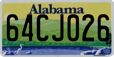 AL license plate 64CJ026