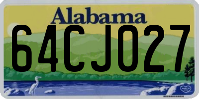 AL license plate 64CJ027