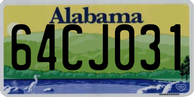 AL license plate 64CJ031