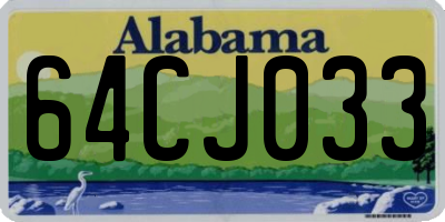 AL license plate 64CJ033