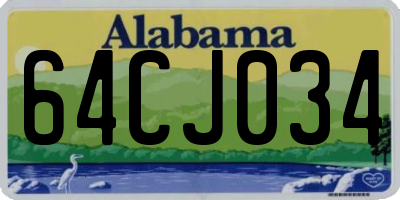 AL license plate 64CJ034