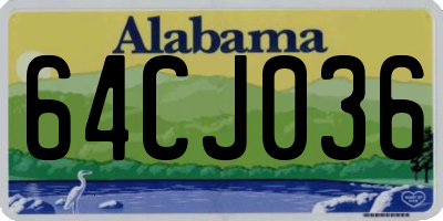 AL license plate 64CJ036