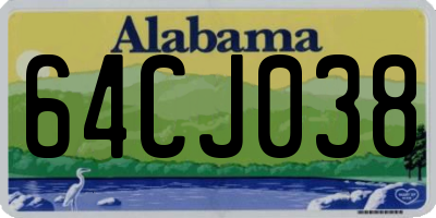 AL license plate 64CJ038