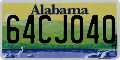 AL license plate 64CJ040