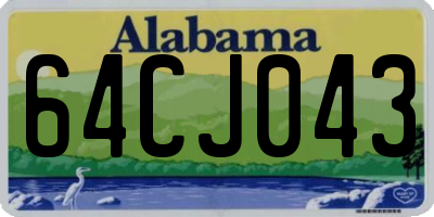 AL license plate 64CJ043