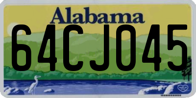 AL license plate 64CJ045