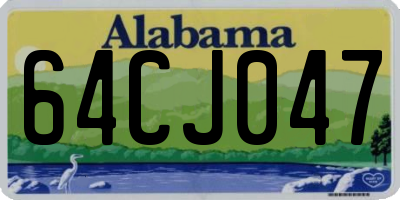 AL license plate 64CJ047