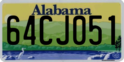 AL license plate 64CJ051