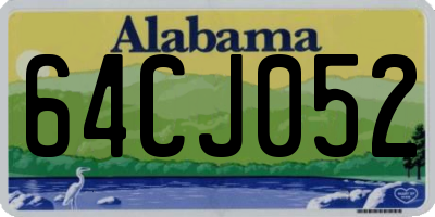 AL license plate 64CJ052