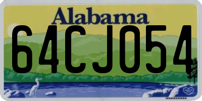 AL license plate 64CJ054