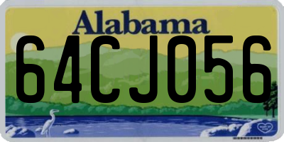 AL license plate 64CJ056