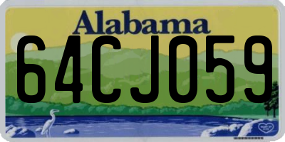 AL license plate 64CJ059