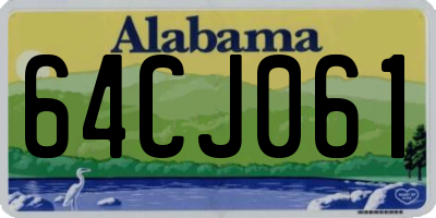 AL license plate 64CJ061