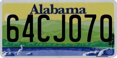 AL license plate 64CJ070