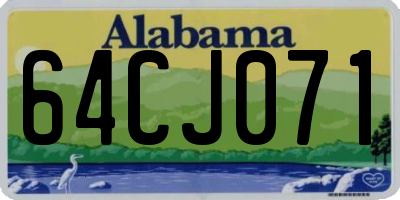 AL license plate 64CJ071