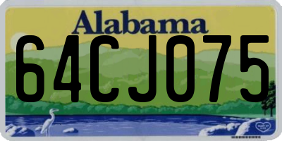 AL license plate 64CJ075