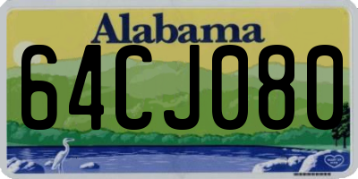 AL license plate 64CJ080