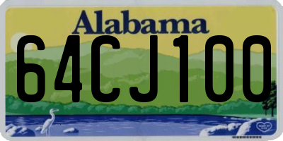 AL license plate 64CJ100