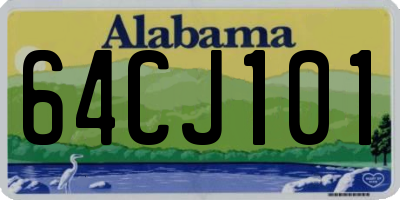 AL license plate 64CJ101
