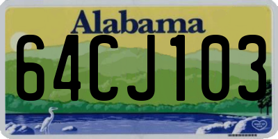 AL license plate 64CJ103