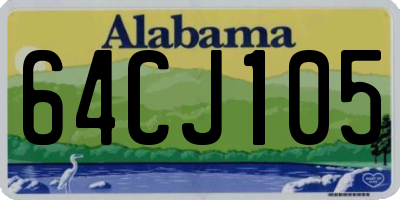 AL license plate 64CJ105