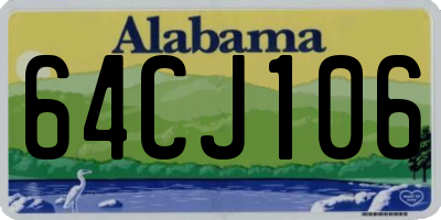 AL license plate 64CJ106