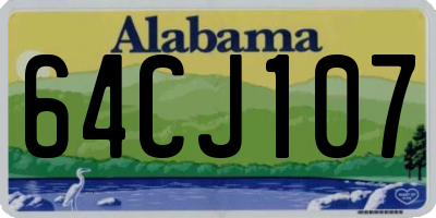 AL license plate 64CJ107