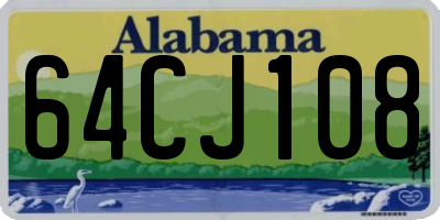 AL license plate 64CJ108