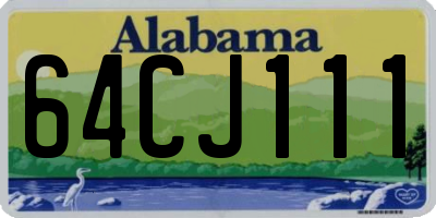 AL license plate 64CJ111