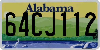 AL license plate 64CJ112