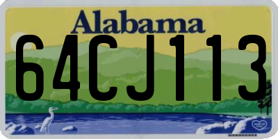 AL license plate 64CJ113