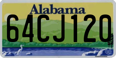 AL license plate 64CJ120