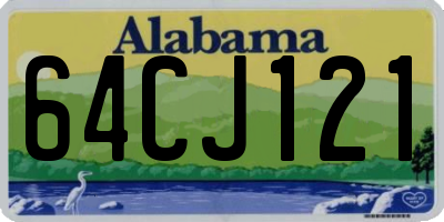 AL license plate 64CJ121