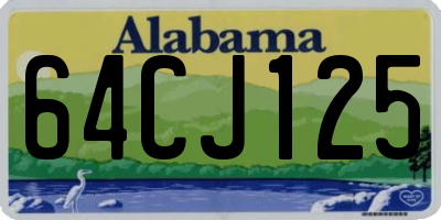 AL license plate 64CJ125