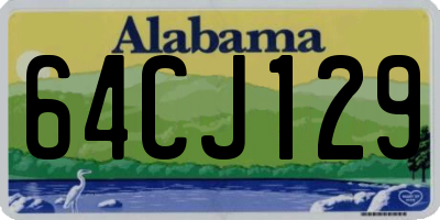 AL license plate 64CJ129