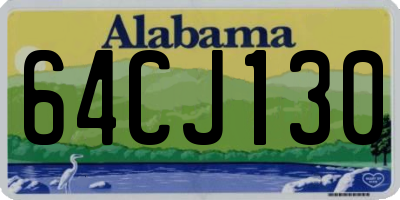AL license plate 64CJ130