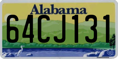 AL license plate 64CJ131
