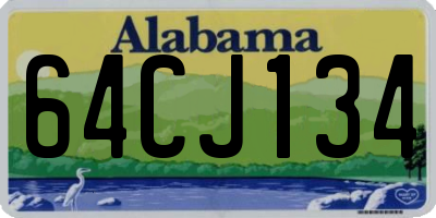 AL license plate 64CJ134