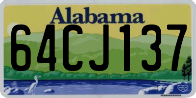 AL license plate 64CJ137